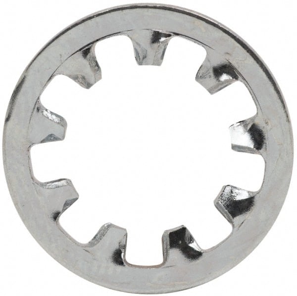 Value Collection - 3/8" Screw, 0.398" ID, Steel Internal Tooth Lock Washer - 0.692" OD, Zinc-Plated, Grade 2 - Exact Tooling