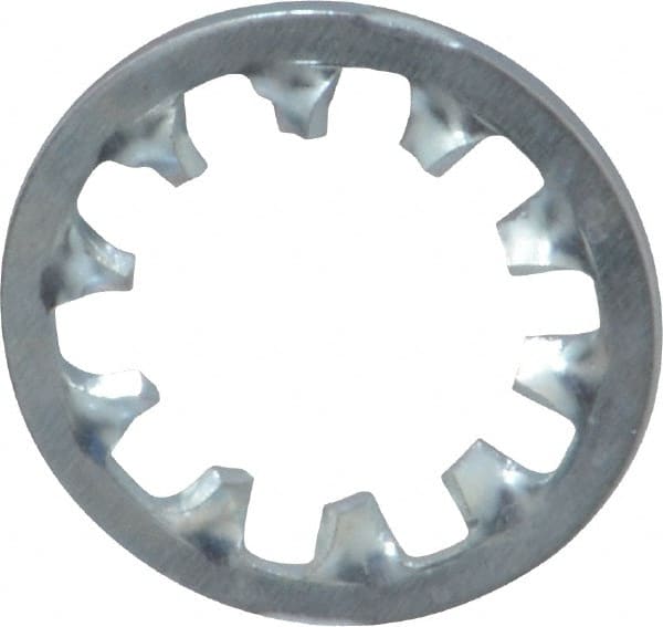 Value Collection - 1/2" Screw, 0.53" ID, Steel Internal Tooth Lock Washer - 0.9" OD, Zinc-Plated, Grade 2 - Exact Tooling