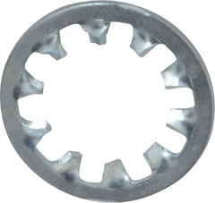 Value Collection - 1/2" Screw, 0.53" ID, Steel Internal Tooth Lock Washer - 0.9" OD, Zinc-Plated, Grade 2 - Exact Tooling