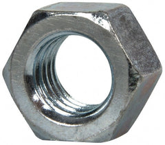 Value Collection - 1/2-13 UNC Steel Right Hand Hex Nut - 3/4" Across Flats, 7/16" High, Zinc-Plated Finish - Exact Tooling