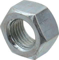 Value Collection - 7/16-20 UNF Steel Right Hand Hex Nut - 11/16" Across Flats, 3/8" High, Zinc-Plated Finish - Exact Tooling