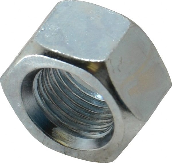 Value Collection - 1/2-20 UNF Steel Right Hand Hex Nut - 3/4" Across Flats, 7/16" High, Zinc-Plated Finish - Exact Tooling