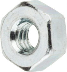 Value Collection - 1/4-20 UNC Steel Right Hand Heavy Hex Nut - 1/2" Across Flats, 0.2344" High, Zinc-Plated Finish - Exact Tooling
