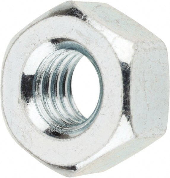 Value Collection - 3/8-16 UNC Steel Right Hand Heavy Hex Nut - 11/16" Across Flats, 0.3594" High, Zinc-Plated Finish - Exact Tooling