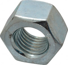 Value Collection - 1-8 UNC Steel Right Hand Heavy Hex Nut - 1-5/8" Across Flats, 0.9844" High, Zinc-Plated Finish - Exact Tooling