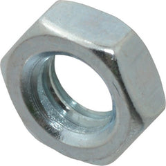 Value Collection - 5/16-18 UNC Steel Right Hand Hex Jam Nut - 1/2" Across Flats, 3/16" High, Zinc-Plated Finish - Exact Tooling