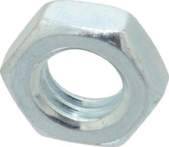 Value Collection - 7/16-14 UNC Steel Right Hand Hex Jam Nut - 11/16" Across Flats, 1/4" High, Zinc-Plated Finish - Exact Tooling