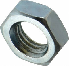 Value Collection - 9/16-12 UNC Steel Right Hand Hex Jam Nut - 7/16" Across Flats, 5/16" High, Zinc-Plated Finish - Exact Tooling