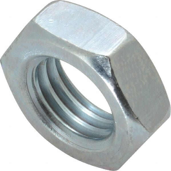 Value Collection - 3/4-10 UNC Steel Right Hand Hex Jam Nut - 1-1/8" Across Flats, 0.4219" High, Zinc-Plated Finish - Exact Tooling