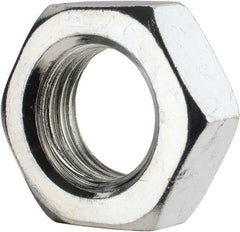 Value Collection - 7/8-9 UNC Steel Right Hand Hex Jam Nut - 1-5/16" Across Flats, 0.4844" High, Zinc-Plated Finish - Exact Tooling