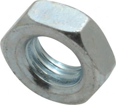 Value Collection - 5/16-24 UNF Steel Right Hand Hex Jam Nut - 1/2" Across Flats, 3/16" High, Zinc-Plated Finish - Exact Tooling