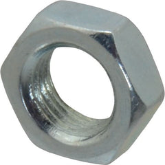 Value Collection - 3/8-24 UNF Steel Right Hand Hex Jam Nut - 9/16" Across Flats, 0.2188" High, Zinc-Plated Finish - Exact Tooling