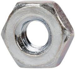 Value Collection - 7/16-20 UNF Steel Right Hand Hex Jam Nut - 11/16" Across Flats, 1/4" High, Zinc-Plated Finish - Exact Tooling