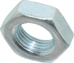 Value Collection - 9/16-18 UNF Steel Right Hand Hex Jam Nut - 7/8" Across Flats, 5/16" High, Zinc-Plated Finish - Exact Tooling