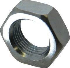 Value Collection - 7/8-14 UN Steel Right Hand Hex Jam Nut - 1-5/16" Across Flats, 31/64" High, Zinc-Plated Finish - Exact Tooling
