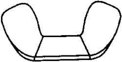 Value Collection - #6-32 UNC, Brass Standard Wing Nut - 0.72" Wing Span, 0.41" Wing Span - Exact Tooling