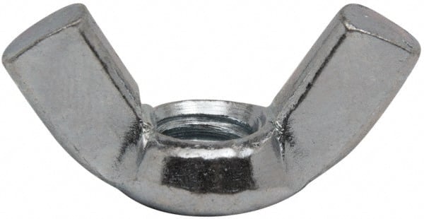 Value Collection - 5/16-18 UNC, Zinc Plated, Steel Standard Wing Nut - 1-1/4" Wing Span, 0.66" Wing Span - Exact Tooling