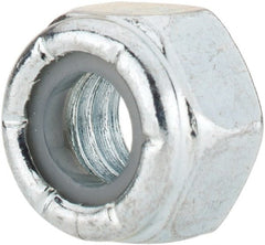 Value Collection - 5/16-18 UNC Grade 2 Hex Lock Nut with Nylon Insert - 1/2" Width Across Flats, 23/64" High, Zinc-Plated Finish - Exact Tooling