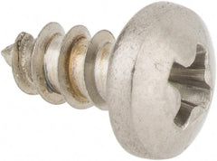 Value Collection - #4 Pan Head Phillips Sheet Metal Screw - Stainless Steel, 1/4" Length Under Head, Grade 18-8 - Exact Tooling
