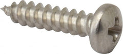 Value Collection - #4 Pan Head Phillips Sheet Metal Screw - Stainless Steel, 1/2" Length Under Head, Grade 18-8 - Exact Tooling
