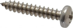 Value Collection - #4 Pan Head Phillips Sheet Metal Screw - Stainless Steel, 5/8" Length Under Head, Grade 18-8 - Exact Tooling