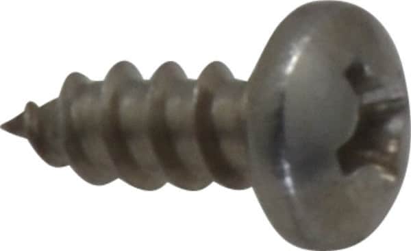 Value Collection - #6 Pan Head Phillips Sheet Metal Screw - Stainless Steel, 3/8" Length Under Head, Grade 18-8 - Exact Tooling