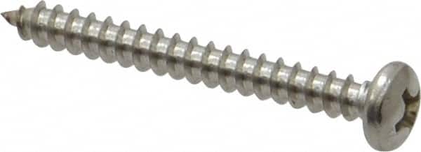 Value Collection - #6 Pan Head Phillips Sheet Metal Screw - Stainless Steel, 1-1/4" Length Under Head, Grade 18-8 - Exact Tooling