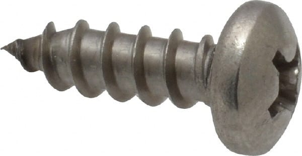 Value Collection - #8 Pan Head Phillips Sheet Metal Screw - Stainless Steel, 1/2" Length Under Head, Grade 18-8 - Exact Tooling