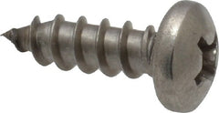 Value Collection - #8 Pan Head Phillips Sheet Metal Screw - Stainless Steel, 1/2" Length Under Head, Grade 18-8 - Exact Tooling