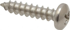 Value Collection - #8 Pan Head Phillips Sheet Metal Screw - Stainless Steel, 3/4" Length Under Head, Grade 18-8 - Exact Tooling
