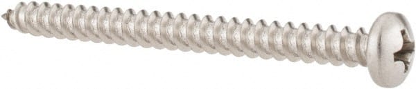 Value Collection - #8 Pan Head Phillips Sheet Metal Screw - Stainless Steel, 2" Length Under Head, Grade 18-8 - Exact Tooling