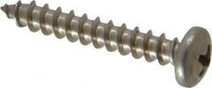 Value Collection - #10 Pan Head Phillips Sheet Metal Screw - Stainless Steel, 1-1/4" Length Under Head, Grade 18-8 - Exact Tooling