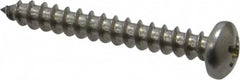 Value Collection - #10 Pan Head Phillips Sheet Metal Screw - Stainless Steel, 1-1/2" Length Under Head, Grade 18-8 - Exact Tooling
