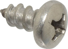 Value Collection - #12 Pan Head Phillips Sheet Metal Screw - Stainless Steel, 1/2" Length Under Head, Grade 18-8 - Exact Tooling