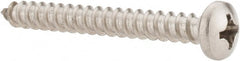 Value Collection - #12 Pan Head Phillips Sheet Metal Screw - Stainless Steel, 2" Length Under Head, Grade 18-8 - Exact Tooling
