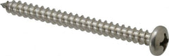 Value Collection - #12 Pan Head Phillips Sheet Metal Screw - Stainless Steel, 2-1/2" Length Under Head, Grade 18-8 - Exact Tooling