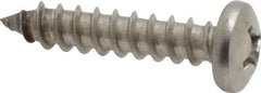 Value Collection - #14 Pan Head Phillips Sheet Metal Screw - Stainless Steel, 1-1/4" Length Under Head, Grade 18-8 - Exact Tooling