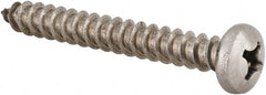 Value Collection - #14 Pan Head Phillips Sheet Metal Screw - Stainless Steel, 2" Length Under Head, Grade 18-8 - Exact Tooling