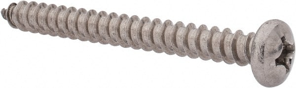 Value Collection - #14 Pan Head Phillips Sheet Metal Screw - Stainless Steel, 2-1/2" Length Under Head, Grade 18-8 - Exact Tooling