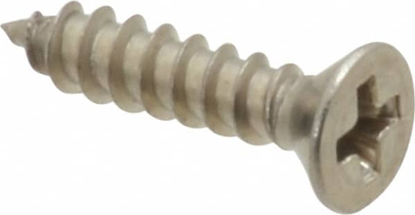 Value Collection - #4 Flat Head Phillips Sheet Metal Screw - Stainless Steel, 1/2" OAL, Grade 18-8 - Exact Tooling