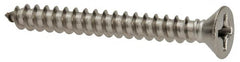 Value Collection - #10 Flat Head Phillips Sheet Metal Screw - Stainless Steel, 1/2" OAL, Grade 18-8 - Exact Tooling
