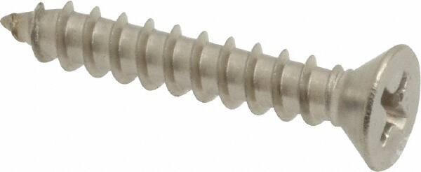 Value Collection - #8 Flat Head Phillips Sheet Metal Screw - Stainless Steel, 1" OAL, Grade 18-8 - Exact Tooling