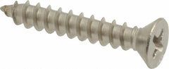 Value Collection - #8 Flat Head Phillips Sheet Metal Screw - Stainless Steel, 1" OAL, Grade 18-8 - Exact Tooling