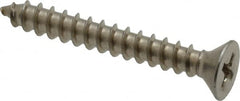Value Collection - #8 Flat Head Phillips Sheet Metal Screw - Stainless Steel, 1-1/4" OAL, Grade 18-8 - Exact Tooling