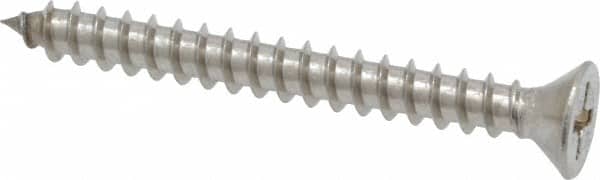 Value Collection - #8 Flat Head Phillips Sheet Metal Screw - Stainless Steel, 1-1/2" OAL, Grade 18-8 - Exact Tooling