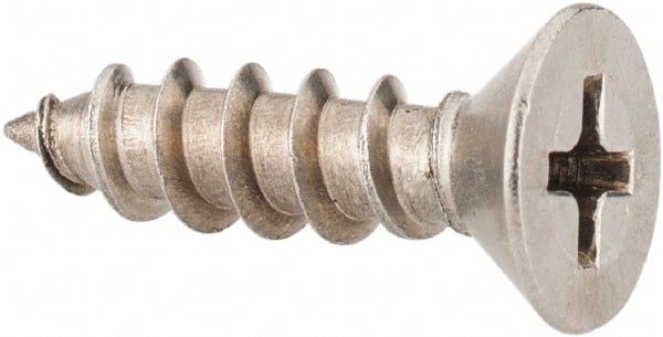 Value Collection - #10 Flat Head Phillips Sheet Metal Screw - Stainless Steel, 3/4" OAL, Grade 18-8 - Exact Tooling