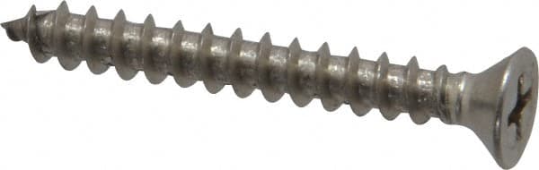 Value Collection - #10 Flat Head Phillips Sheet Metal Screw - Stainless Steel, 1-1/2" OAL, Grade 18-8 - Exact Tooling