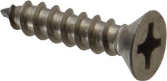 Value Collection - #12 Flat Head Phillips Sheet Metal Screw - Stainless Steel, 1" OAL, Grade 18-8 - Exact Tooling