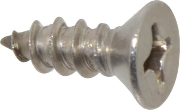 Value Collection - #14 Flat Head Phillips Sheet Metal Screw - Stainless Steel, 3/4" OAL, Grade 18-8 - Exact Tooling