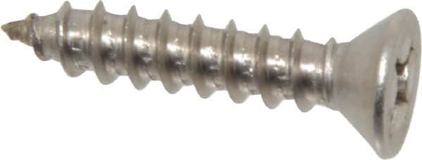 Value Collection - #14 Flat Head Phillips Sheet Metal Screw - Stainless Steel, 1-1/4" OAL, ASME B18.6.3, Grade 18-8 - Exact Tooling